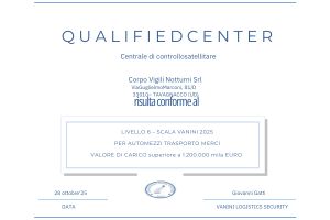 Certificazione Scala Vanini Corpo Vigili Notturni Udine